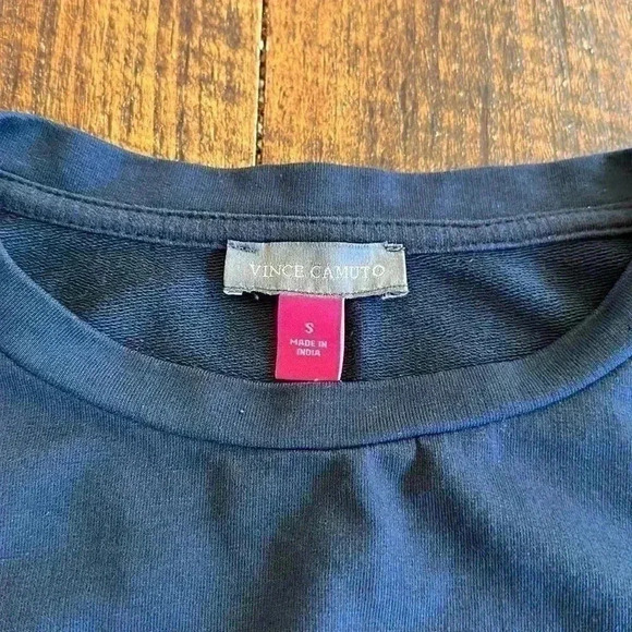 Vince Camuto | Navy Blue "Gameday" Crewneck Sweatshirt - Picture 3 of 4